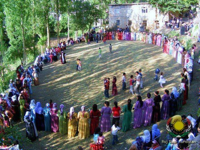 kurdish dance in village